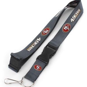 Gray 49ers Breakaway Lanyard